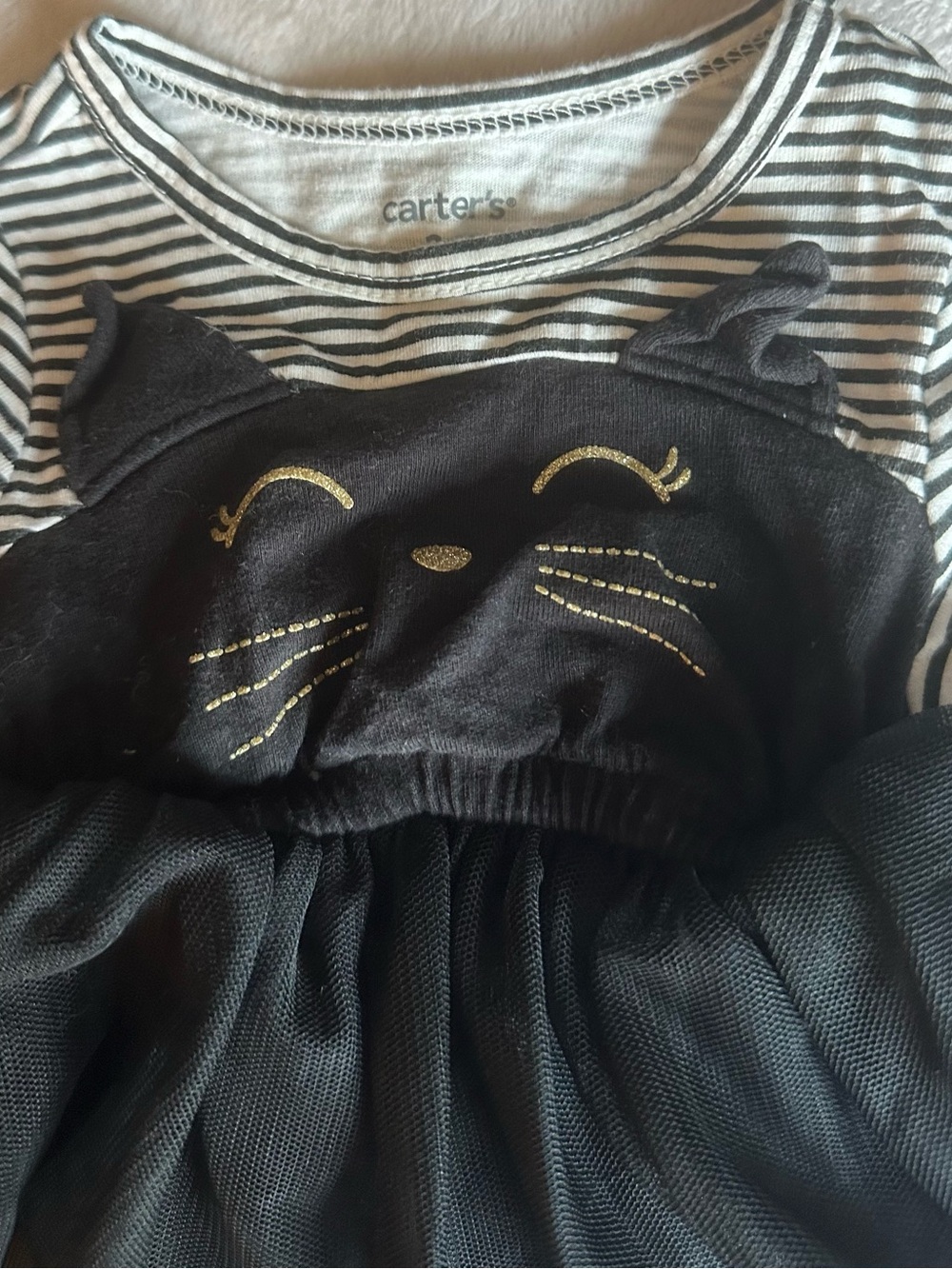 Carter's Gray and White Baby Bodysuit (3M)